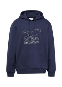 Cleptomanicx Sweatshirt 'Clouds' Herren dunkelblau / weiß Größe L