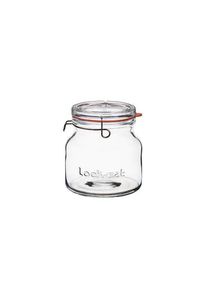 Luigi Bormioli Lock Eat Jam jar with patent lid chubby Dia 14.5 x 15.5 cm 1.5 liter Clear