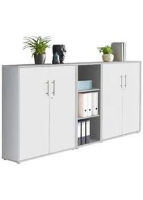 Aktenschrank Office Edition Sw Set 8 Grau/Weiß