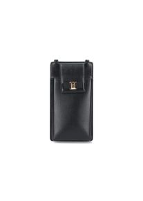 Salvatore Ferragamo Coques de téléphone, "Vara" Smartphone Pouch – Black en noir