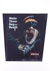 Dying Fetus - Beg For Death Album - backpatch - svart - Onesize - 100% Polyester,Syntetmaterial