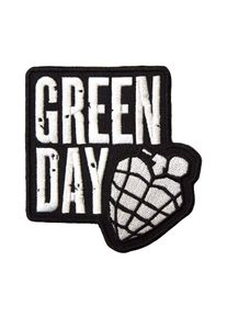Green Day - Stacked Logo & Grenade - Patch - svart - Onesize - 100% Polyester