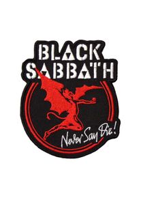 Black Sabbath - Archangel Never Say Die - Patch - svart - Onesize - 100% Polyester