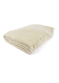 Gigantic handwoven blanket woolwhite 210 x 220 cm