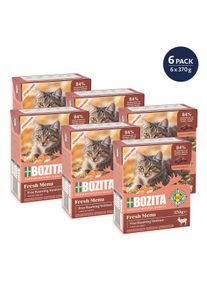 6x370 g Bozita Häppchen in Gelee Sterilised mit Hirsch