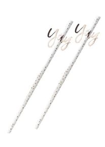 Ginger Ray 16 Dotted Paper Straws Yay Rose Gold 20cm