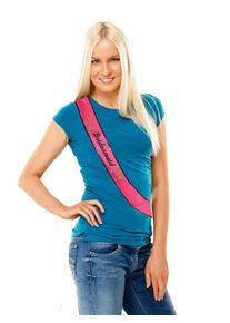 Amscan Ceinture de demoiselle d'honneur Clarissa à paillettes rose