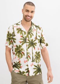 Kortärmad skjorta i viskos Loose Fit - vit - storlek 49/50 (4XL) - bonprix