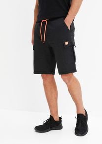 Trikåbermudas i cargostil - svart - storlek 64/66 (3XL) - bonprix