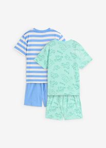 Pyjamas med shorts (set i 4 delar) - grön - storlek 116/122 - bonprix