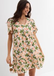 Klänning av mjuk muslin - vit - storlek 50 - bonprix