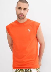 Ärmlös sweatshirt av ren bomull - orange - storlek 68/70 (4XL) - bonprix