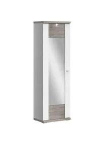 Xora Garderobenschrank , Weiß, Eichefarben , Holzwerkstoff , 2 Fächer , 65x206.6x41.6 cm , Beimöbel erhältlich, Typenauswahl , Holzmöbel, Garderobe Holz, Garderobenschränke Holz