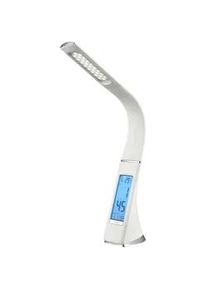 Novel Led-Schreibtischleuchte , Weiß , Kunststoff , Uni , G , 50 cm , Alarmfunktion, Kalenderfunktion, Temperaturanzeige, Flexarm, Touch (on/off) , Lampen & Leuchten, Innenbeleuchtung, Tischlampen, Schreibtischlampen