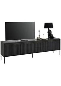 Hom´in Hom`in Lowboard , Schwarz , Holzwerkstoff , 2 Schubladen , 192x56x40 cm , Typenauswahl, Beimöbel erhältlich, stehend, Beleuchtung , Kleinmöbel