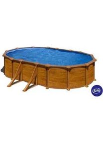 GRE Pool-Set , Braun , Metall , 375x132x610 cm , Freizeit & Co, Pools & Wasserspaß, Pools, Stahlwandpools
