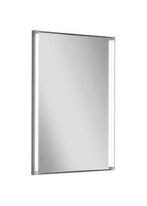 Fackelmann Mid.you Badezimmerspiegel , Alufarben , Glas, Holzwerkstoff , rechteckig , F , 42x67x4 cm , feuchtraumgeeignet , Badezimmer, Badezimmerspiegel, Badspiegel