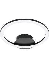 Eglo Deckenleuchte , Schwarz, Weiß , Metall, Kunststoff , rund , 30x4.5x34 cm , ZigBee-Technologie, Smartphone-Steuerung , Lampen & Leuchten, Innenbeleuchtung, Deckenleuchten, Deckenleuchten