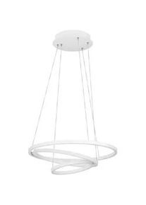 Eglo Hängeleuchte , Weiß , Metall, Kunststoff , rund , 110 cm , ZigBee-Technologie, Smartphone-Steuerung , Lampen & Leuchten, Innenbeleuchtung, Hängeleuchten, Pendelleuchten