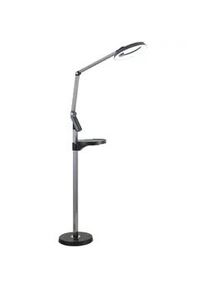 Novel Led-Stehleuchte , Anthrazit , Metall, Kunststoff , Uni , F , 135 cm , Touch (on/off), Timerfunktion, Handyladefunktion, Farbtemperaturwechsler, Uhrzeit-Anzeige , Lampen & Leuchten, Innenbeleuchtung, Stehlampen, Stehlampen dimmbar