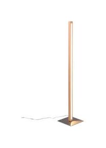 Novel Led-Stehleuchte , Eichefarben , Holz, Kunststoff , Eiche , Uni , F , 115 cm , Lampen & Leuchten, Innenbeleuchtung, Stehlampen, Stehlampen dimmbar