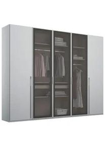 Novel Drehtürenschrank , Grau, Hellgrau , Metall , 9 Fächer , 251x223x60 cm , Blauer Engel, Goldenes M, Made in Germany , Typenauswahl, in verschiedenen Größen erhältlich , Schlafzimmer, Komplette Schlafzimmer und Serien, Schlafzimmerserien