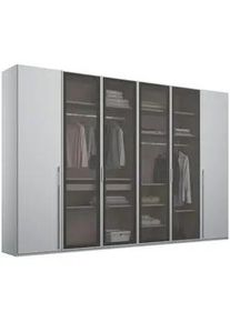 Novel Drehtürenschrank , Grau, Hellgrau , Metall , 13 Fächer , 301x235x60 cm , Blauer Engel, Goldenes M, Made in Germany , Typenauswahl, in verschiedenen Größen erhältlich , Schlafzimmer, Komplette Schlafzimmer und Serien, Schlafzimmerserien