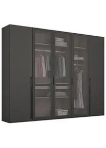 Novel Drehtürenschrank , Graphitfarben , Metall , 9 Fächer , 251x223x60 cm , Blauer Engel, Goldenes M, Made in Germany , Typenauswahl, in verschiedenen Größen erhältlich , Schlafzimmer, Komplette Schlafzimmer und Serien, Schlafzimmerserien
