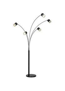 Globo Led-Stehleuchte , Schwarz , Metall, Kunststoff , 66 mm , F , 70x195x110 cm , Ce , drehbar , Lampen & Leuchten, Leuchtenserien