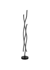 Globo Stehleuchte , Opal, Schwarz , Metall, Kunststoff , 135 cm , Lampen & Leuchten, Innenbeleuchtung, Stehlampen, Stehlampen