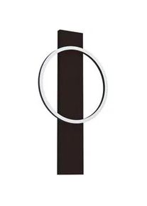 Eglo Led-Wandleuchte , Schwarz, Weiß , Holz, Metall, Kunststoff , massiv , rund , 30 cm , Lampen & Leuchten, Innenbeleuchtung, Wandleuchten