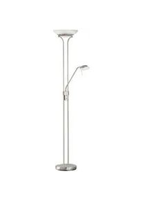 Fischer und Honsel Fischer & Honsel Led-Stehleuchte , Nickelfarben , Glas , F , 182 cm , getrennt schaltbar, Lesearm, verstellbare Spotlights, Farbtemperaturwechsler , Lampen & Leuchten, Innenbeleuchtung, Stehlampen, Stehlampen dimmbar