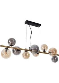 Dieter Knoll Collection Dieter Knoll Led-Hängeleuchte , Schwarz, Goldfarben, Bernsteinfarben , Metall, Glas , Uni , F , 36x120x86.6 cm , Lampen & Leuchten, Innenbeleuchtung, Hängeleuchten, Pendelleuchten
