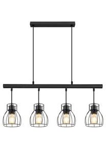 Globo Led-Hängeleuchte , Schwarz , Metall, Kunststoff , 60 mm , 14x120x77 cm , Lampen & Leuchten, Innenbeleuchtung, Hängeleuchten, Pendelleuchten