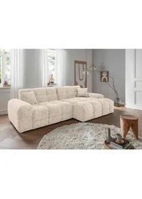 Livetastic Ecksofa , Creme , Textil , Füllung: Schaumstoff , Ottomane rechts, L-Form , 301x152 cm , Made in Eu , seitenverkehrt erhältlich, Rücken echt, Armteil links, Armteil rechts , Wohnzimmer, Sofas & Couches, Wohnlandschaften, Ecksofas