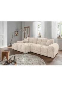 Livetastic Ecksofa , Creme , Textil , Füllung: Schaumstoff , Ottomane links, L-Form , 301x152 cm , Made in Eu , seitenverkehrt erhältlich, Rücken echt, Armteil links, Armteil rechts , Wohnzimmer, Sofas & Couches, Wohnlandschaften, Ecksofas