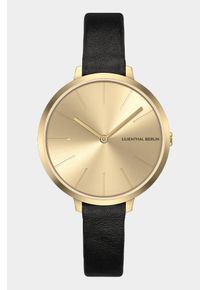 Women's Watch - Gold - Surgical steel case, Sapphire-hardened mineral glass, Black Leather Strap - 30mm , Miyota Quartz Movement - Lilienthal Berlin