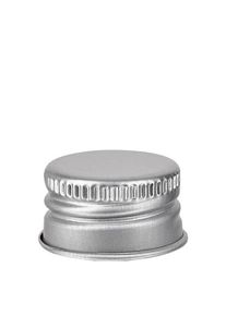 Skruehætte PP 18mm sølv aluminium stk
