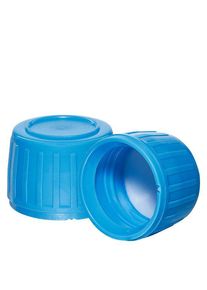 Skruelåg blå med tyverisikring PP28 ApoGlas. Farmaceutisk kvalitet. 28 mm gev...