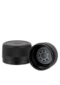 skruelåg PP 31.5mm sort hælde r. OV