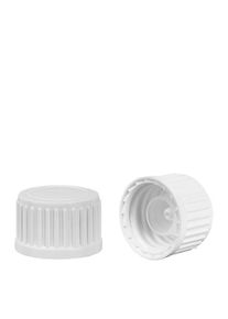 Skruelåg hvid (DIN18, UT18) med hældningsring 3 mm standard. Til ApoGlas , UN...