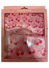 Skinny Dip SKINNYDIP Kirschen Set Schlafmaske Kissenbezug Rosa Satin Damen