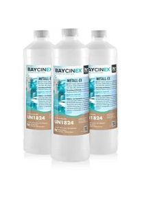3x 1 L Metall-Ex in handlicher Flasche