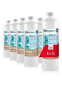 6x 1 L Metall-Ex in handlicher Flasche