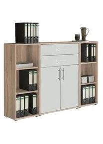 Aktenschrank Office Edition Sw Set 13 Weiß/Sonoma Eiche
