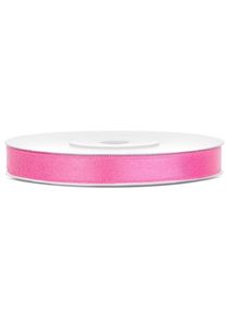 partydeco Cinta de raso 25m rosa 6mm ancho