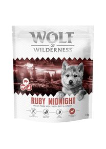 Wolf of Wilderness Junior « Ruby Midnight » bœuf, lapin – sans céréales pour chiot – 1 kg