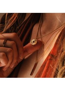 Collier Femme Stencil, Or et Marbre, Cadeau personnalisé