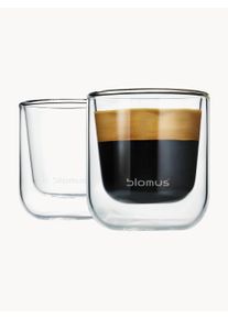 Blomus Dobbeltvægget glas-espressokop Nero, 2 stk