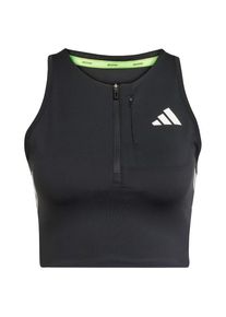Adidas Women's Adizero Running Gel Pocket Crop Top Sports bra Women (XL, black)
